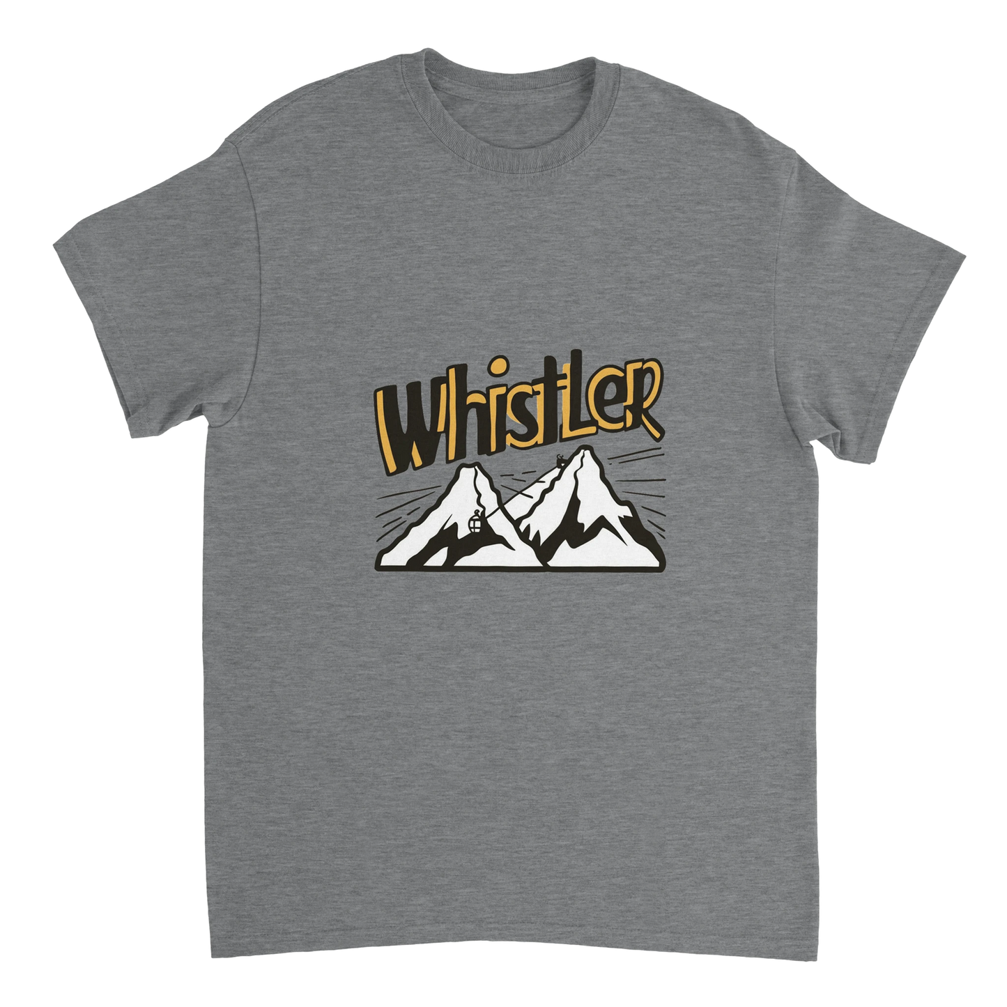 sport grey Whistler Canada Unisex Travel T-Shirt perfect for travelers and gift seekers