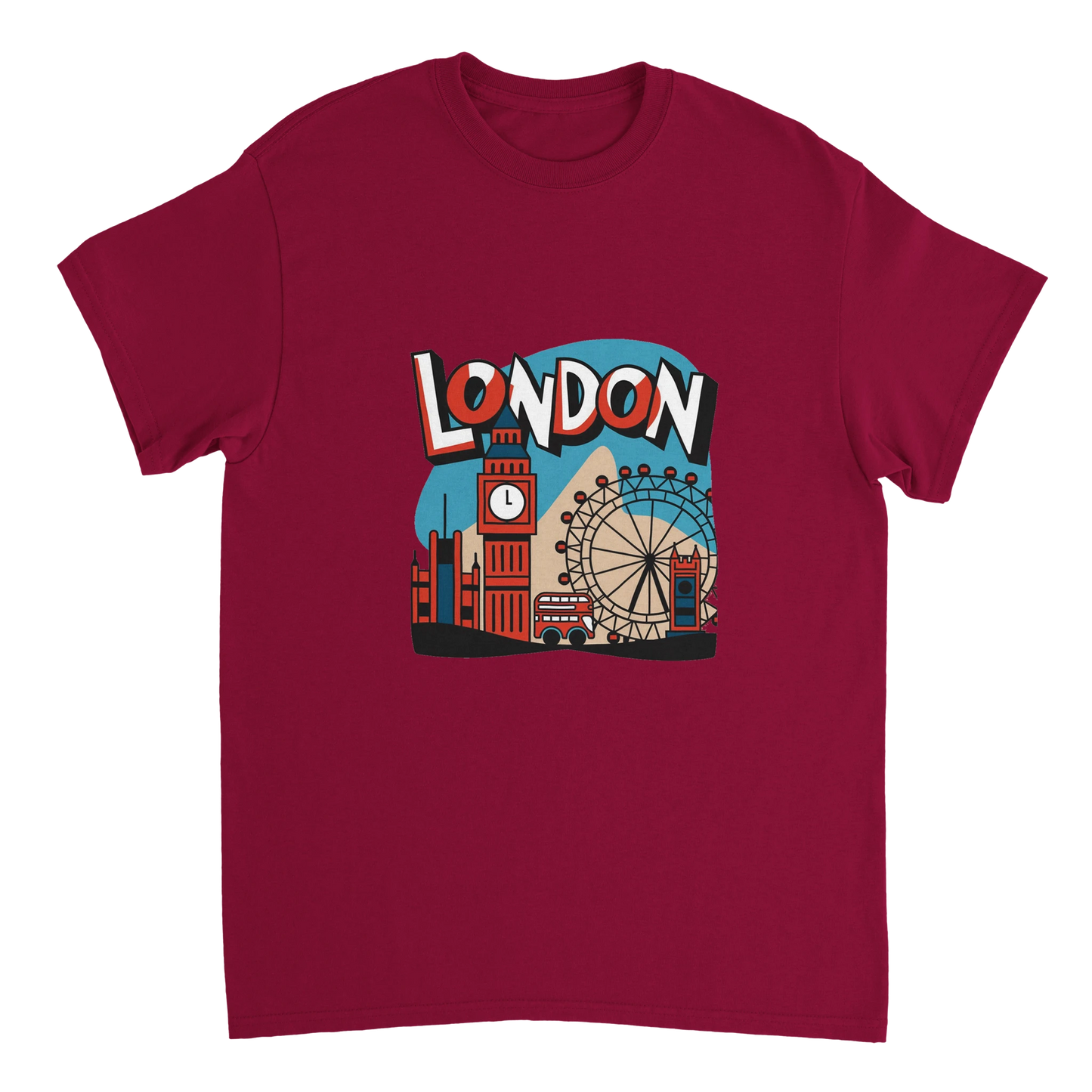 cardinal red London England Unisex Travel T-Shirt perfect for travelers and gift seekers