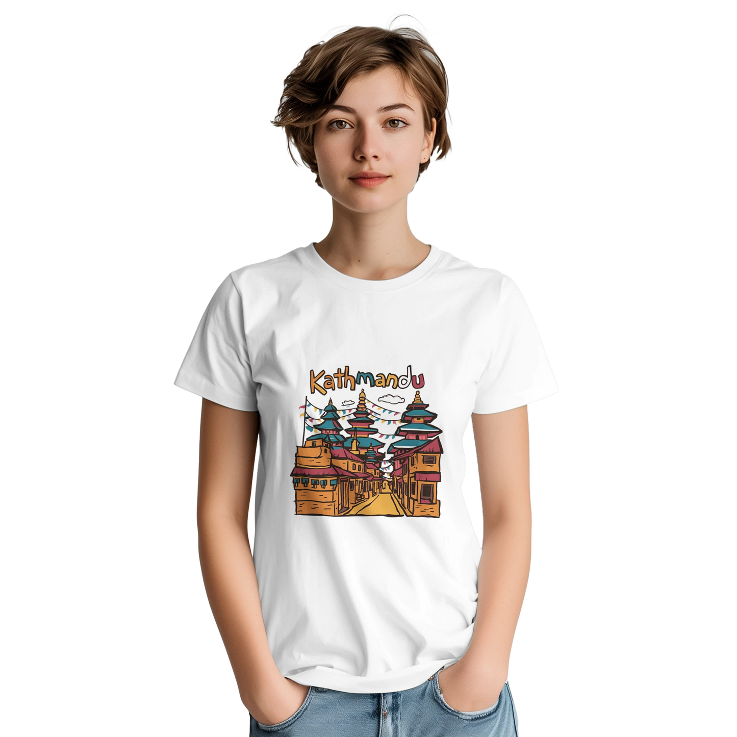 Kathmandu Nepal Unisex Travel T-Shirt perfect for travelers and gift seekers