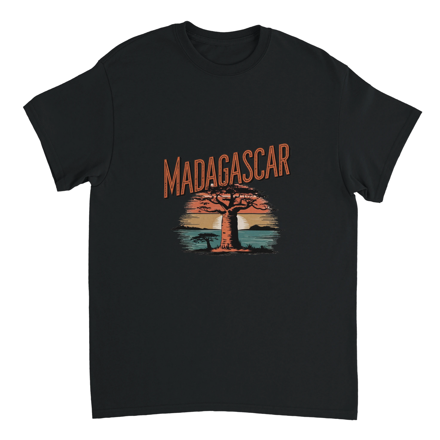 black Madagascar Unisex Travel T-Shirt perfect for travelers and gift seekers
