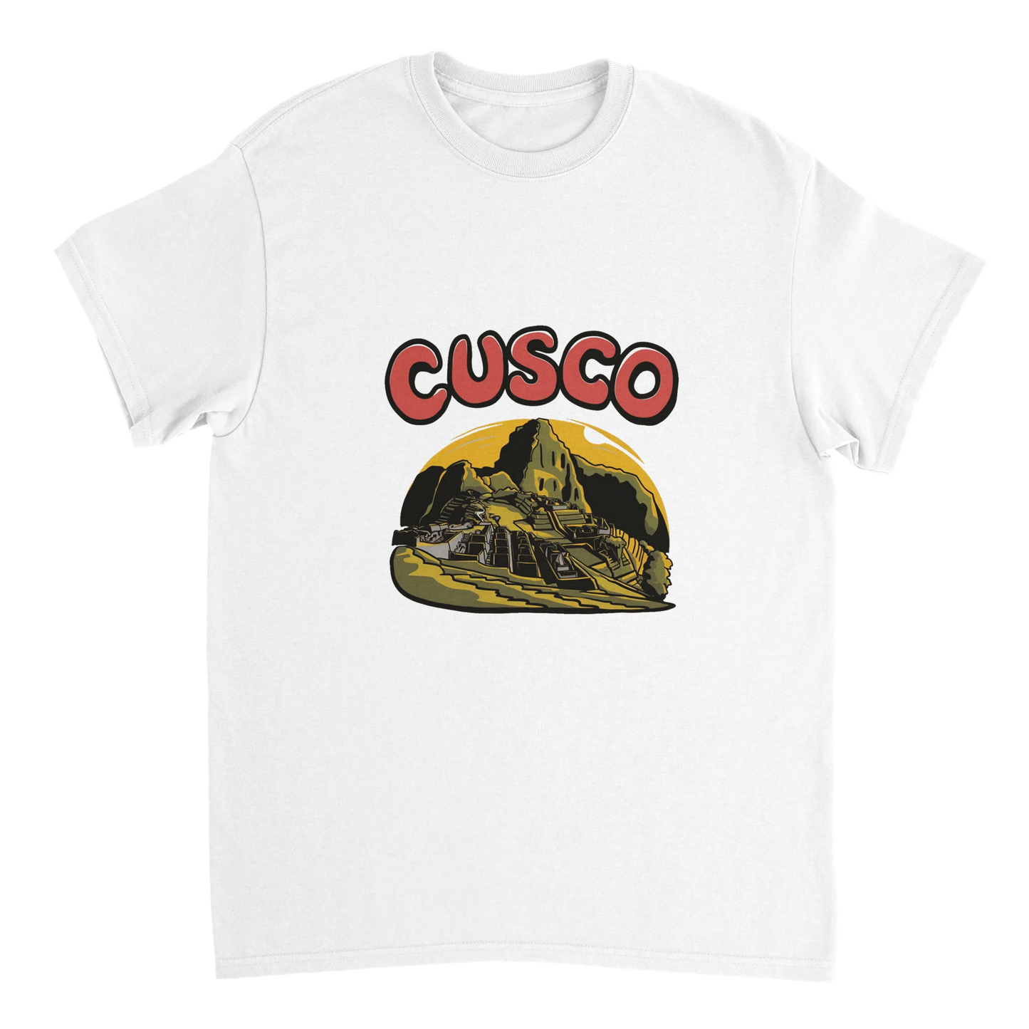 white Cusco Peru Unisex Travel T-Shirt perfect for travelers and gift seekers
