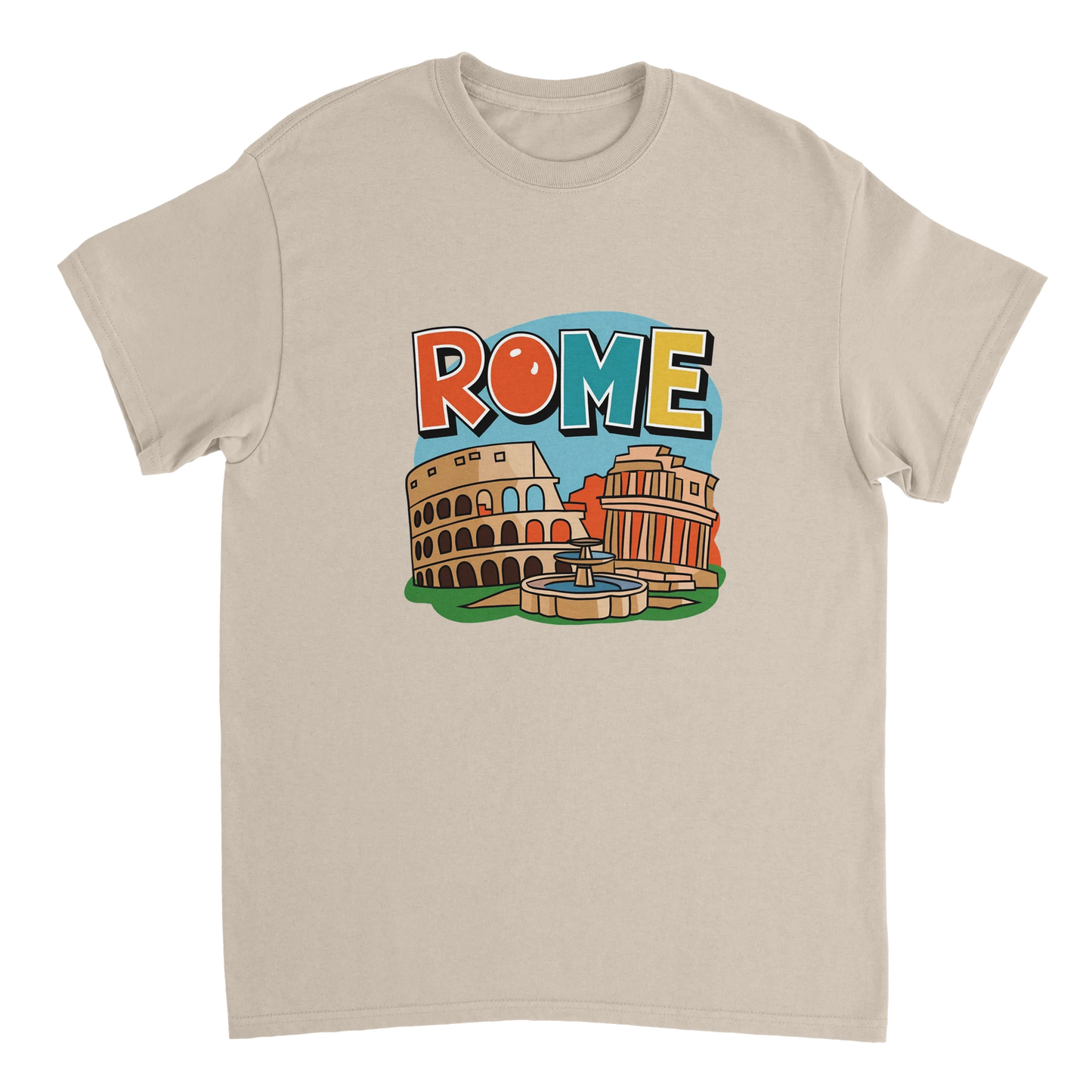 Rome Italy Unisex Travel T-Shirt featuring a man perfect for travelers and gift seekers