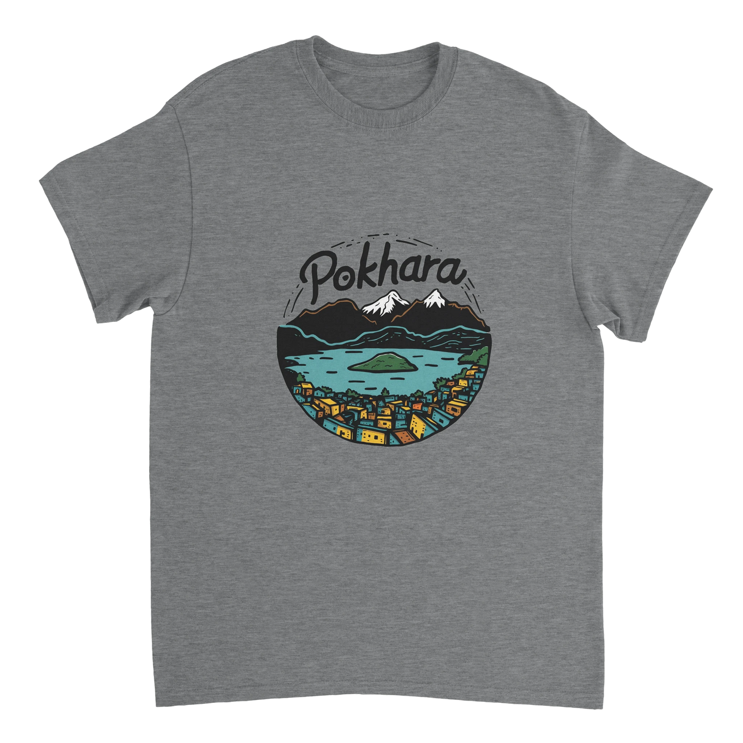 sport grey Pokhara Nepal Unisex Travel T-Shirt perfect for travelers and gift seekers