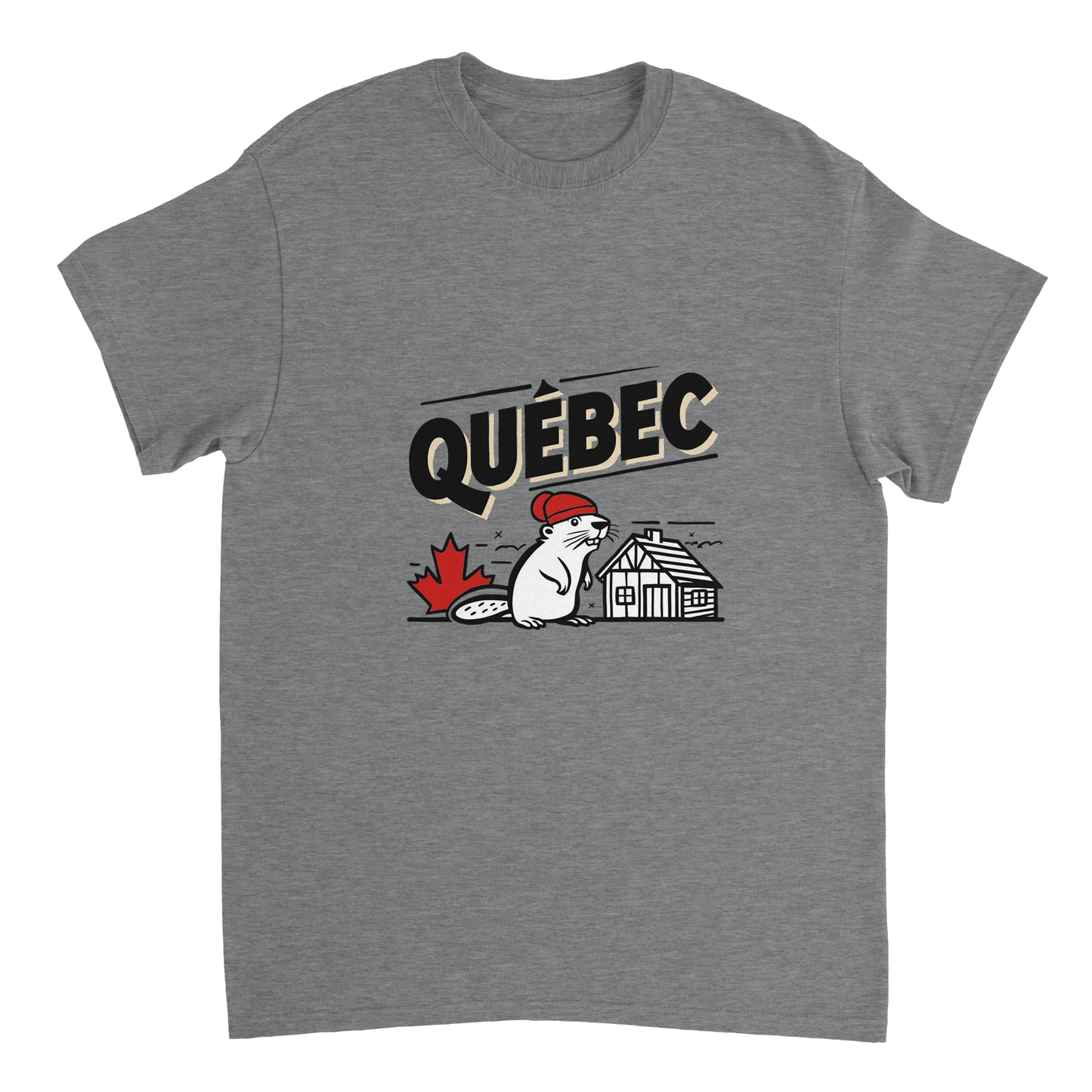 sport grey Quebec Canada Unisex Travel T-Shirt perfect for travelers and gift seekers