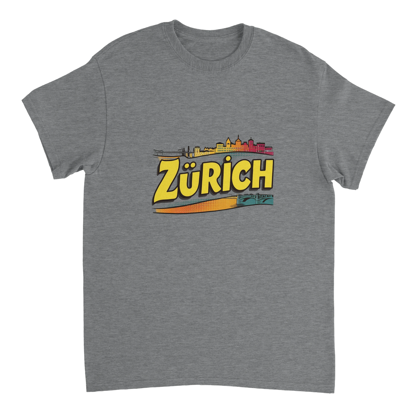 sport grey Zurich Switzerland Unisex Travel T-Shirt perfect for travelers and gift seekers