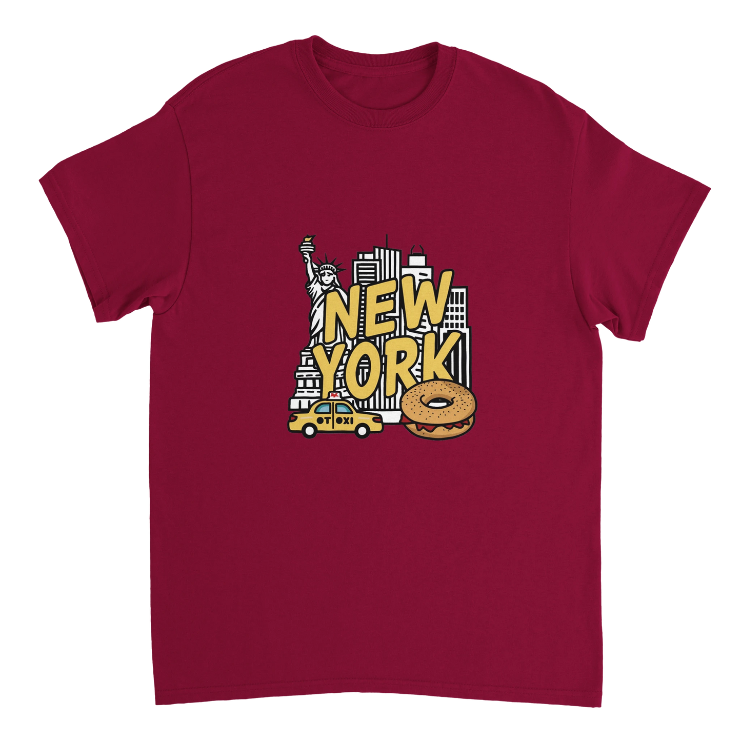 cardinal red New York USA Unisex Travel T-Shirt perfect for travelers and gift seekers