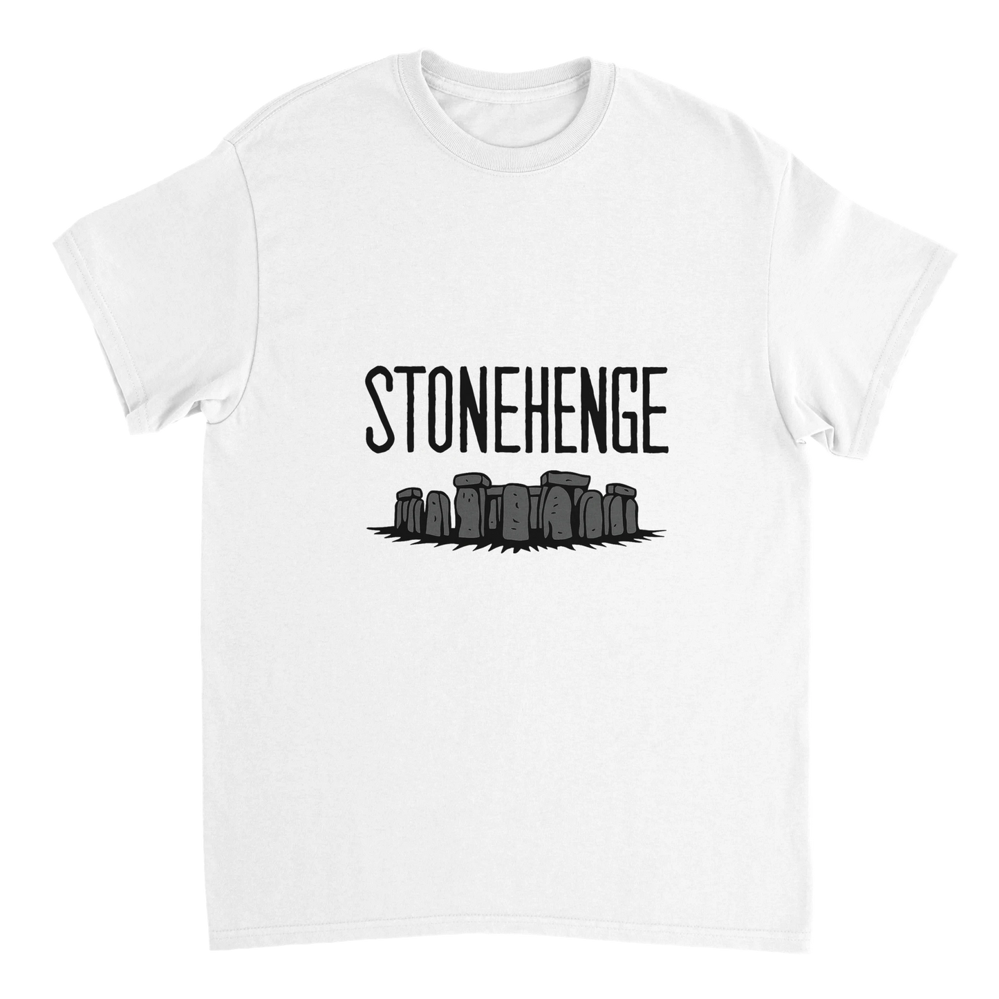 white Stonehenge England Unisex Travel T-Shirt perfect for travelers and gift seekers