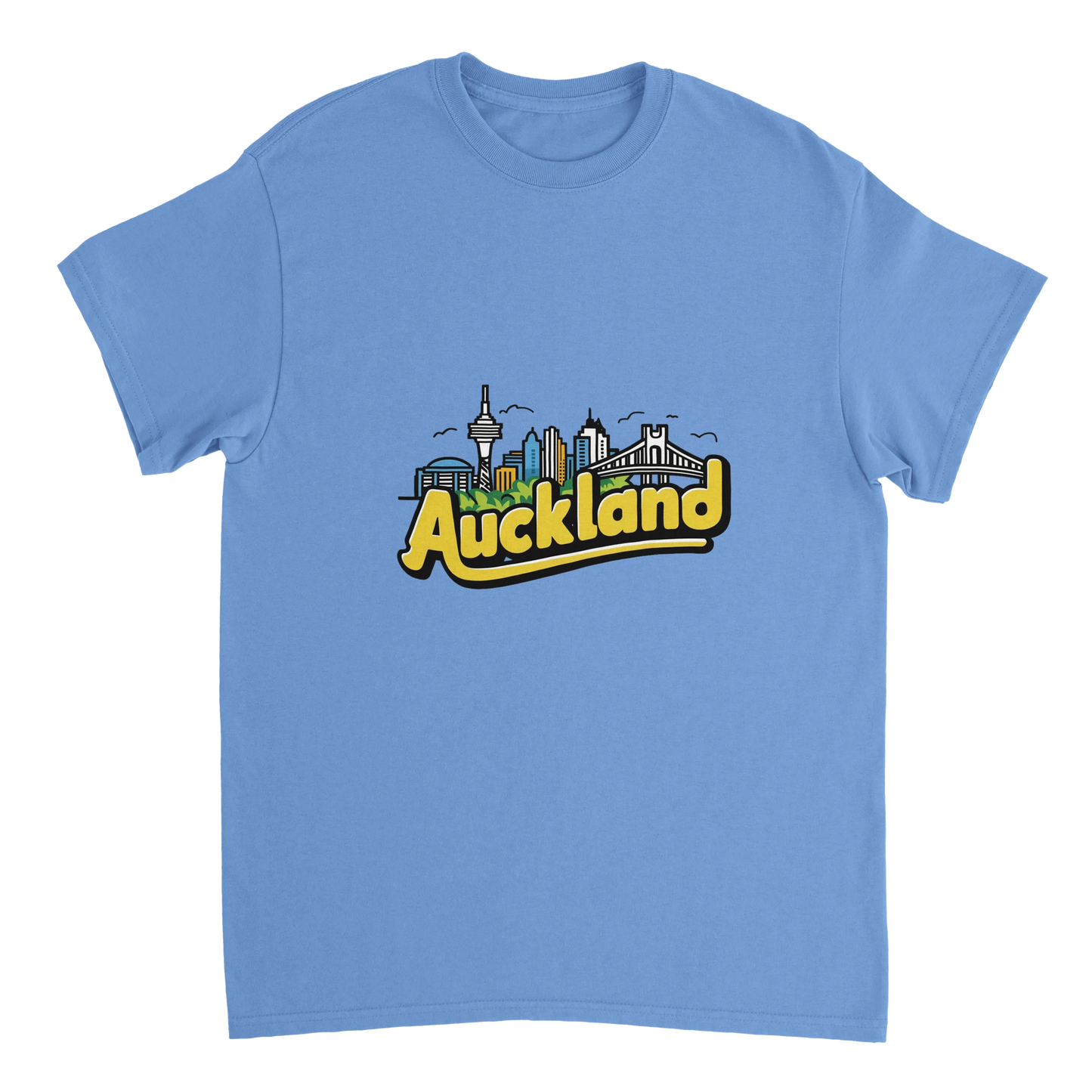 carolina blue Auckland New Zealand Unisex Travel T-Shirt perfect for travelers and gift seekers