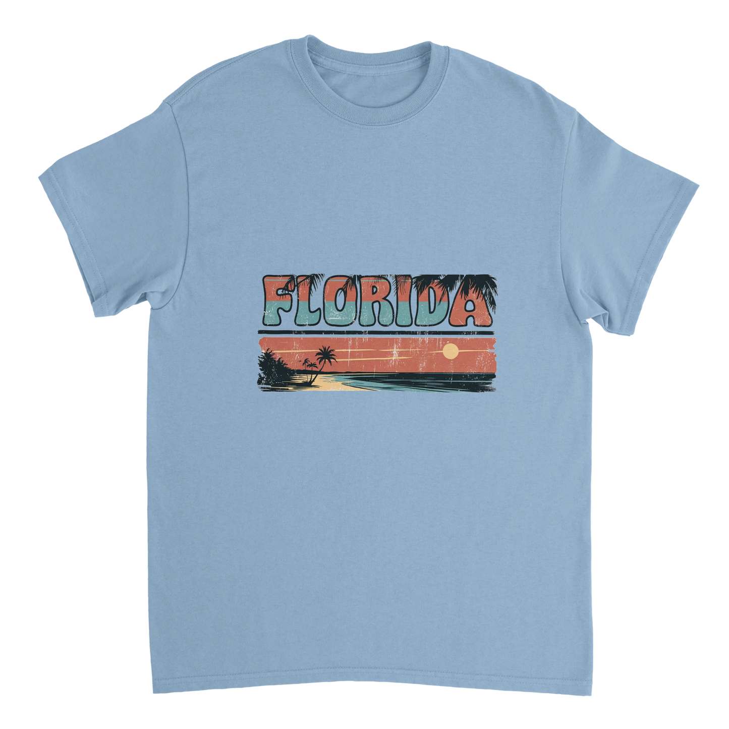 light blue Florida USA Unisex Travel T-Shirt perfect for travelers and gift seekers
