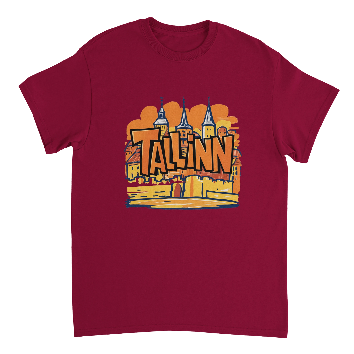 cardinal red Tallinn Estonia Unisex Travel T-Shirt perfect for travelers and gift seekers