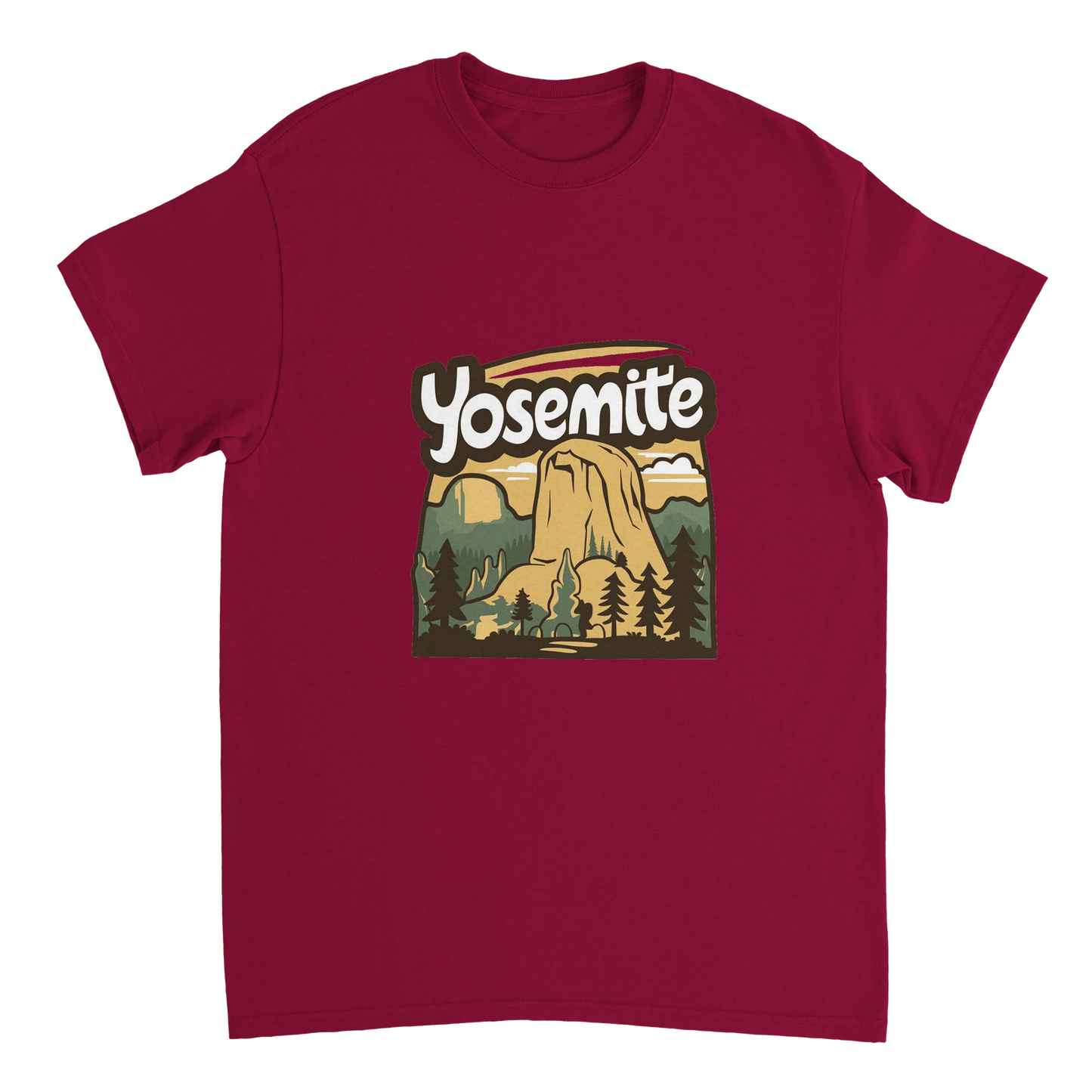 cardinal red Yosemite USA Unisex Travel T-Shirt perfect for travelers and gift seekers