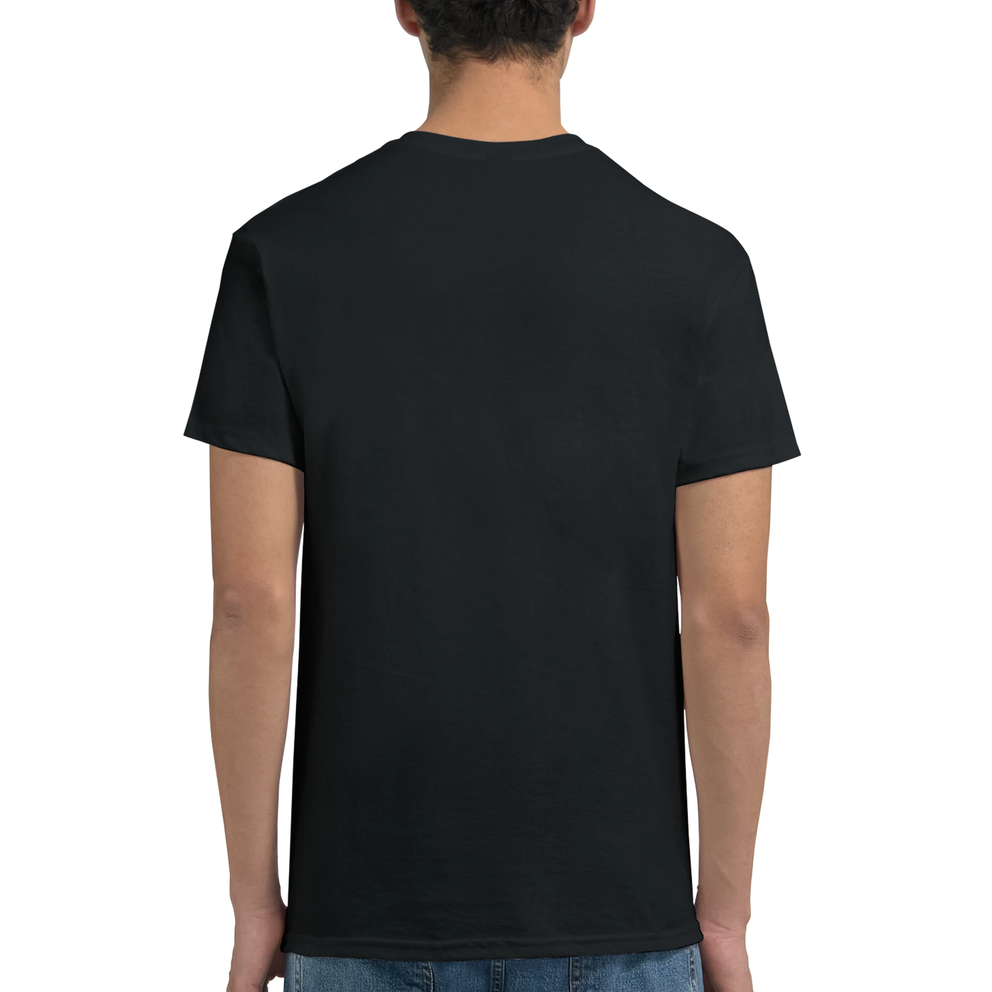 Lake Como Italy Unisex Travel T-Shirt featuring a man from the back perfect for travelers and gift seekers
