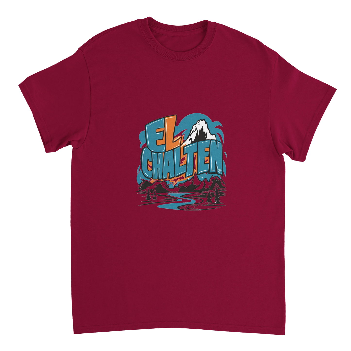 cardinal red El Chaltén Argentina Unisex Travel T-Shirt perfect for travelers and gift seekers