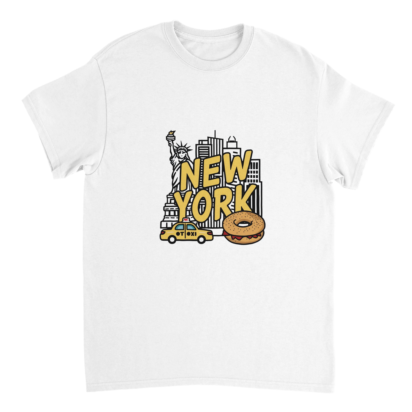 white New York USA Unisex Travel T-Shirt perfect for travelers and gift seekers
