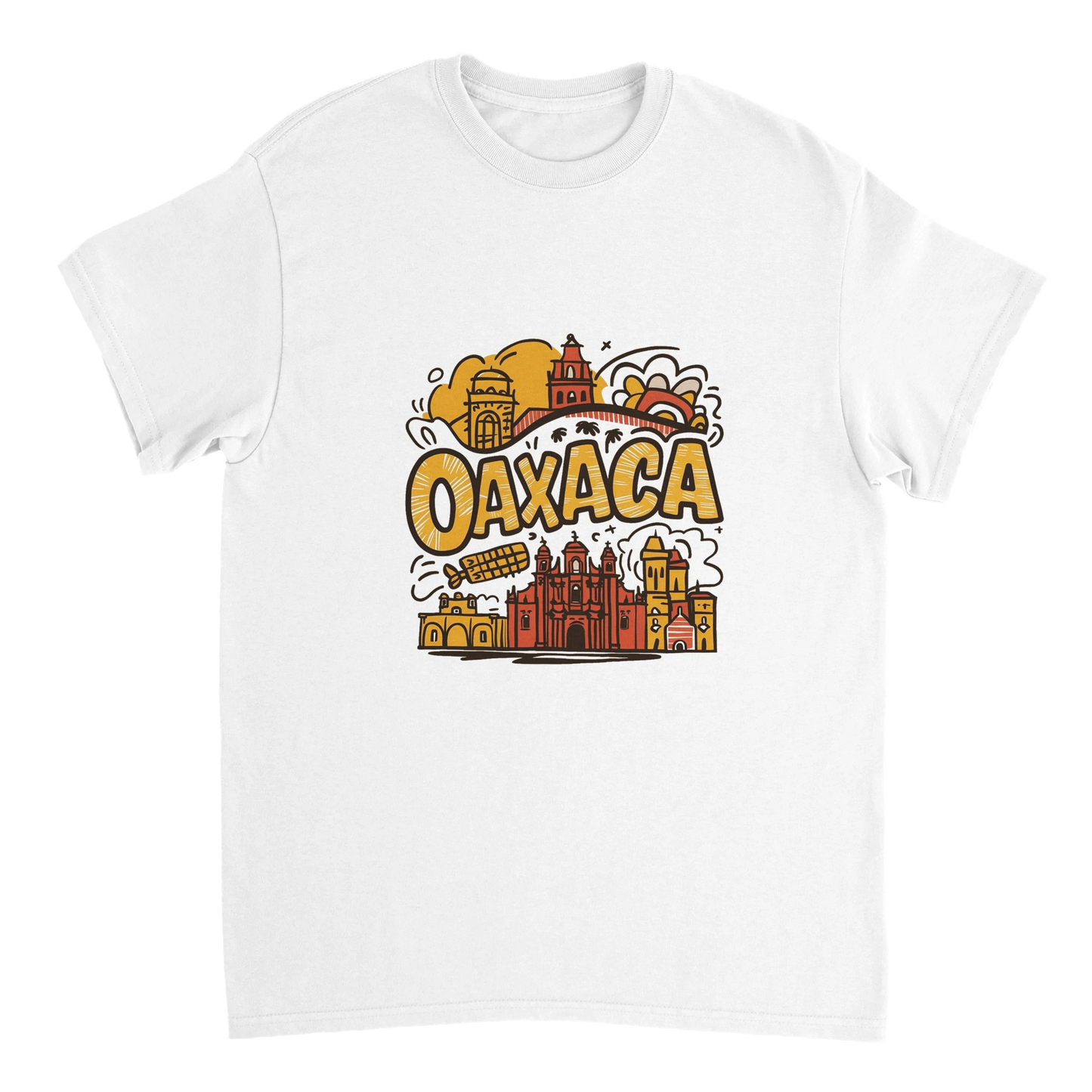 white Oaxaca Mexico Unisex Travel T-Shirt perfect for travelers and gift seekers