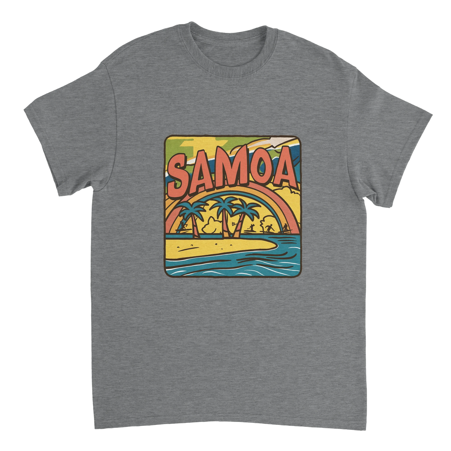 sport grey Samoa Unisex Travel T-Shirt perfect for travelers and gift seekers
