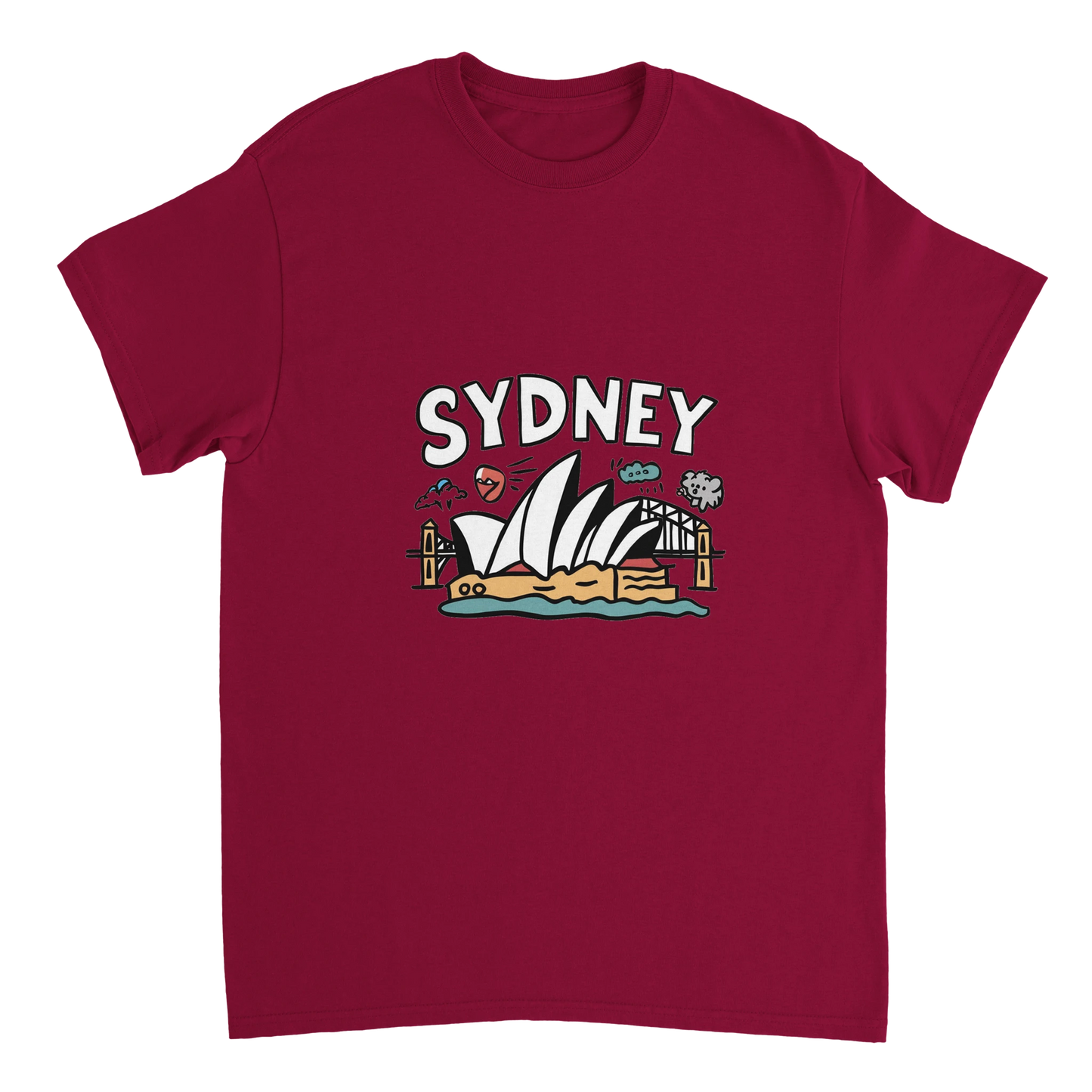 cardinal red Sydney Australia Unisex Travel T-Shirt perfect for travelers and gift seekers