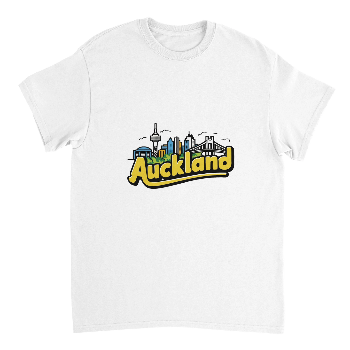 white Auckland New Zealand Unisex Travel T-Shirt perfect for travelers and gift seekers