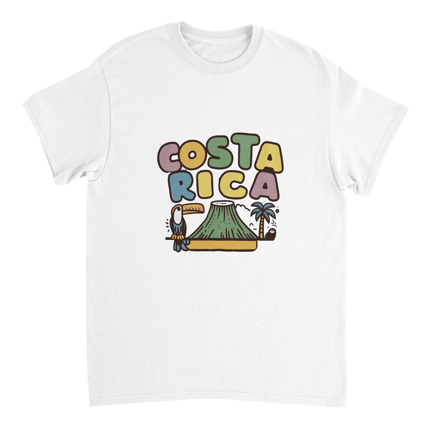 white Costa Rica Unisex Travel T-Shirt perfect for travelers and gift seekers