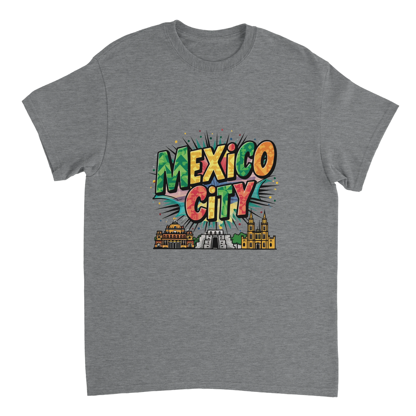 sport grey Mexico City Unisex Travel T-Shirt perfect for travelers and gift seekers