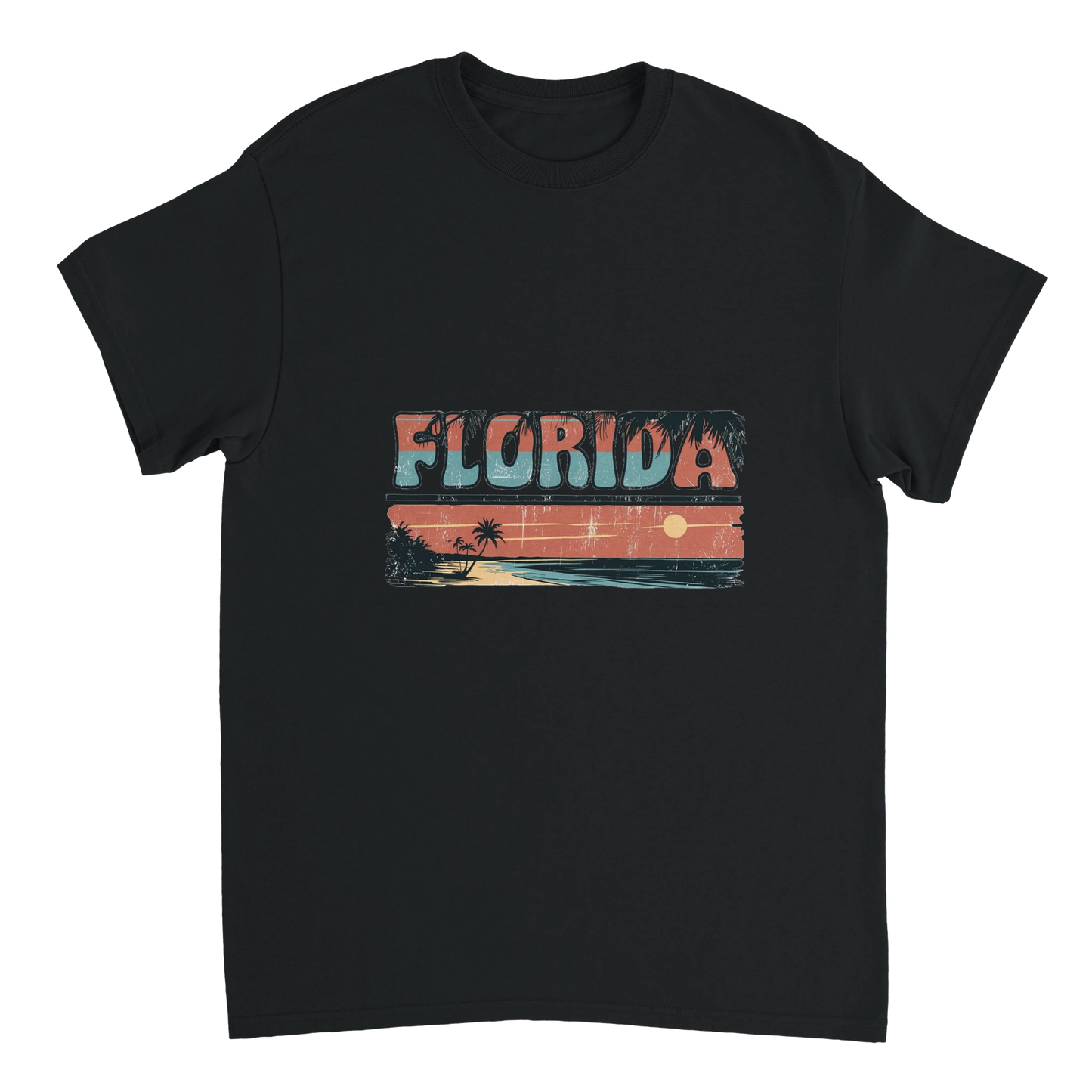 black Florida USA Unisex Travel T-Shirt perfect for travelers and gift seekers
