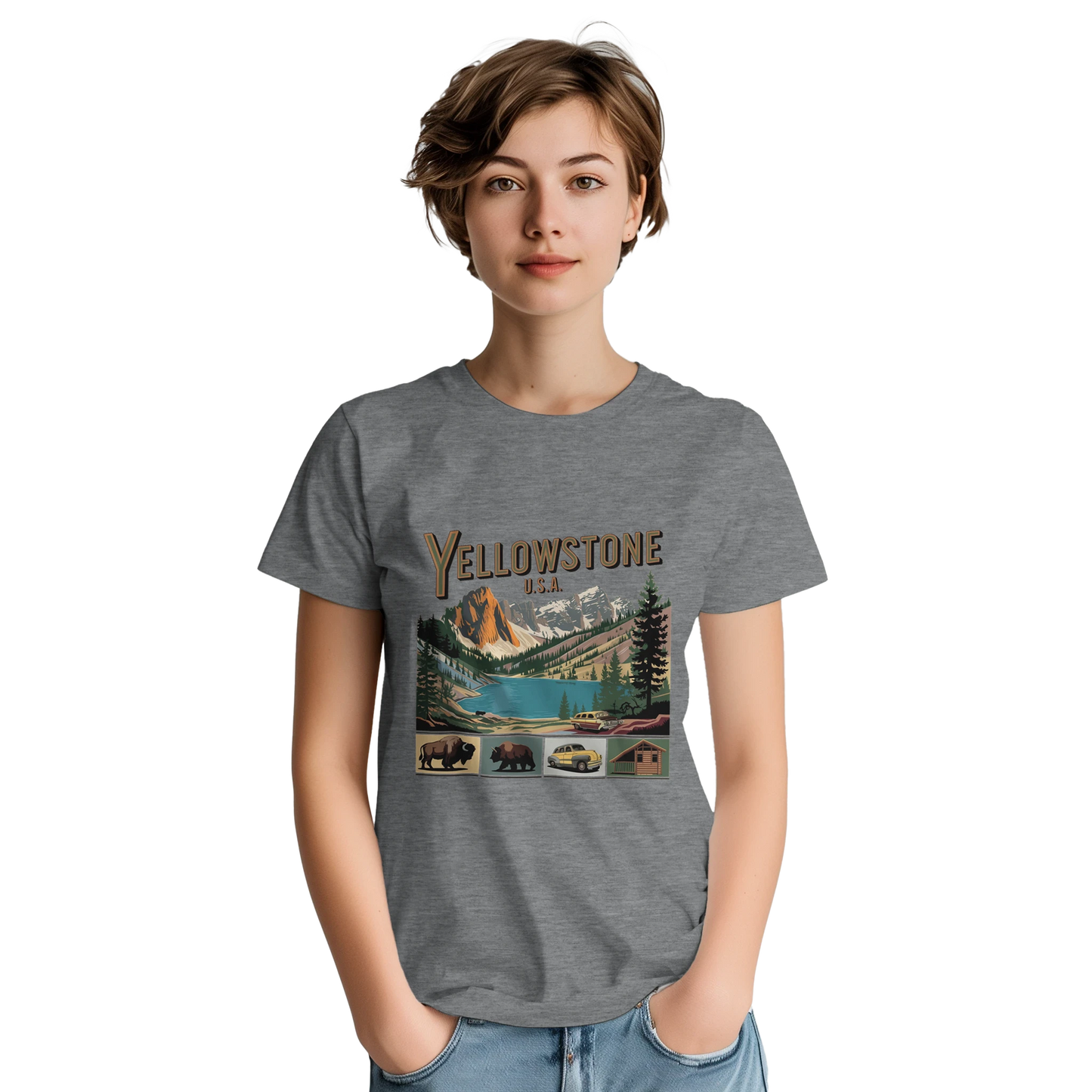 Yellowstone USA Unisex Travel T-Shirt perfect for travelers and gift seekers