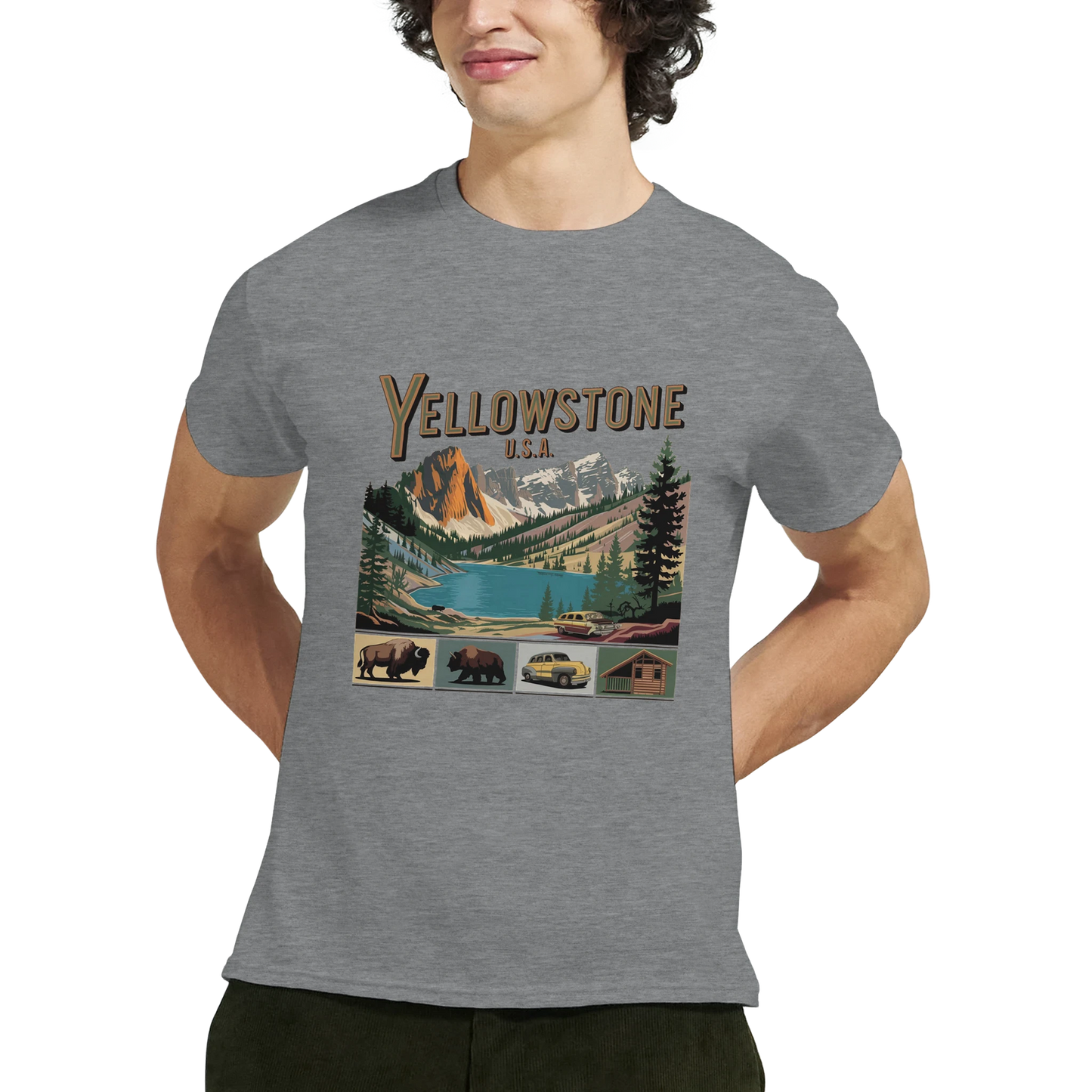 Yellowstone USA Unisex Travel T-Shirt perfect for travelers and gift seekers