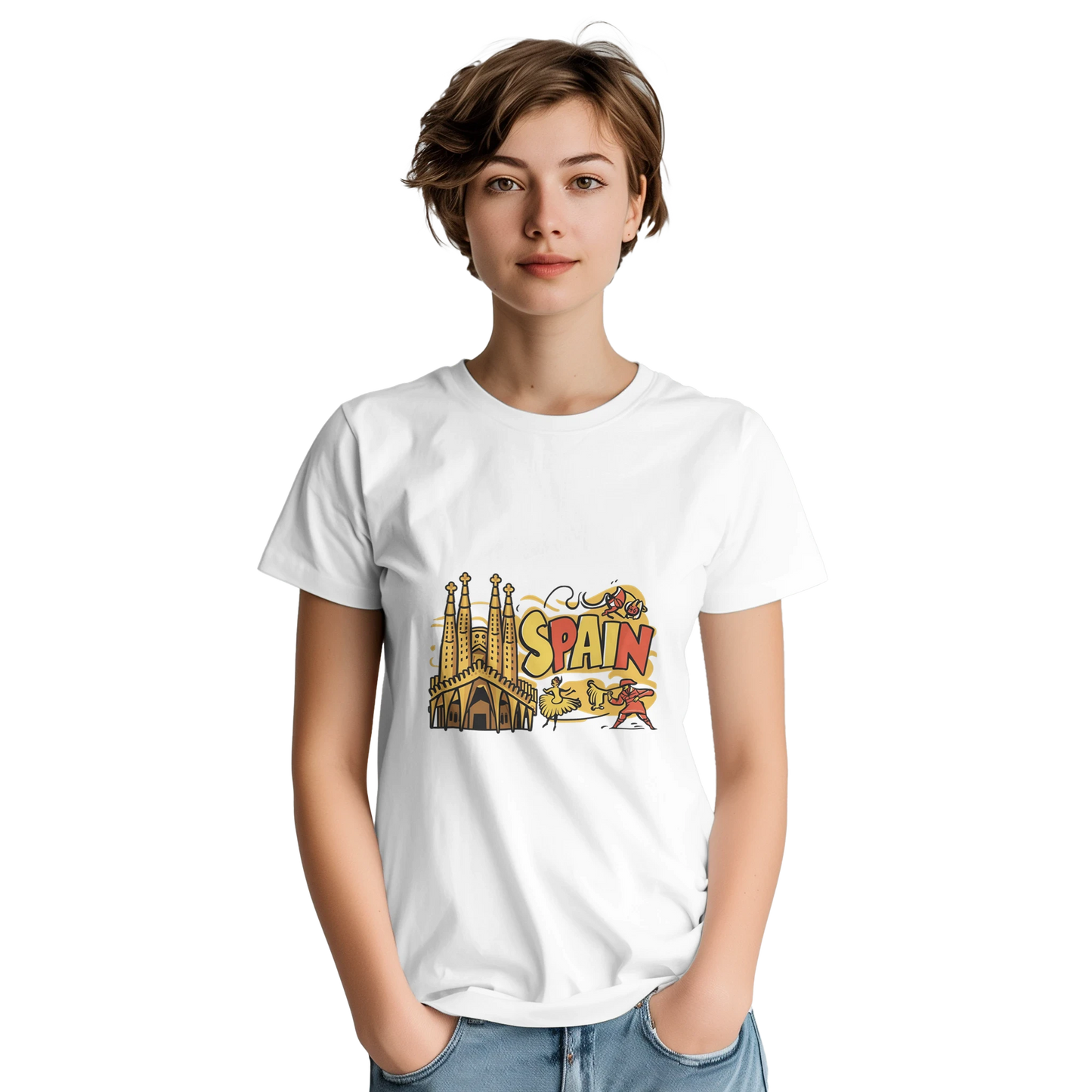 Spain Unisex Travel T-Shirt perfect for travelers and gift seekers