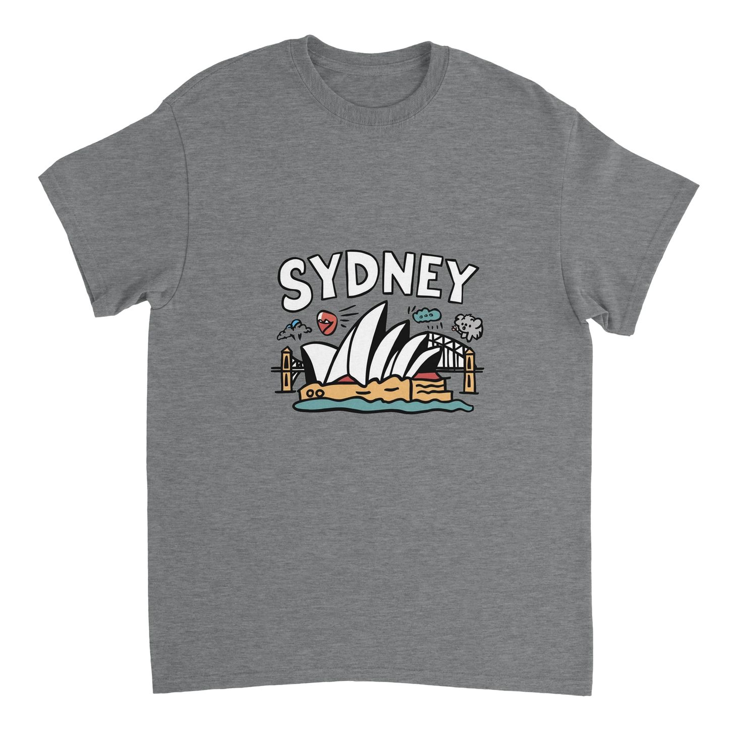 sport grey Sydney Australia Unisex Travel T-Shirt perfect for travelers and gift seekers