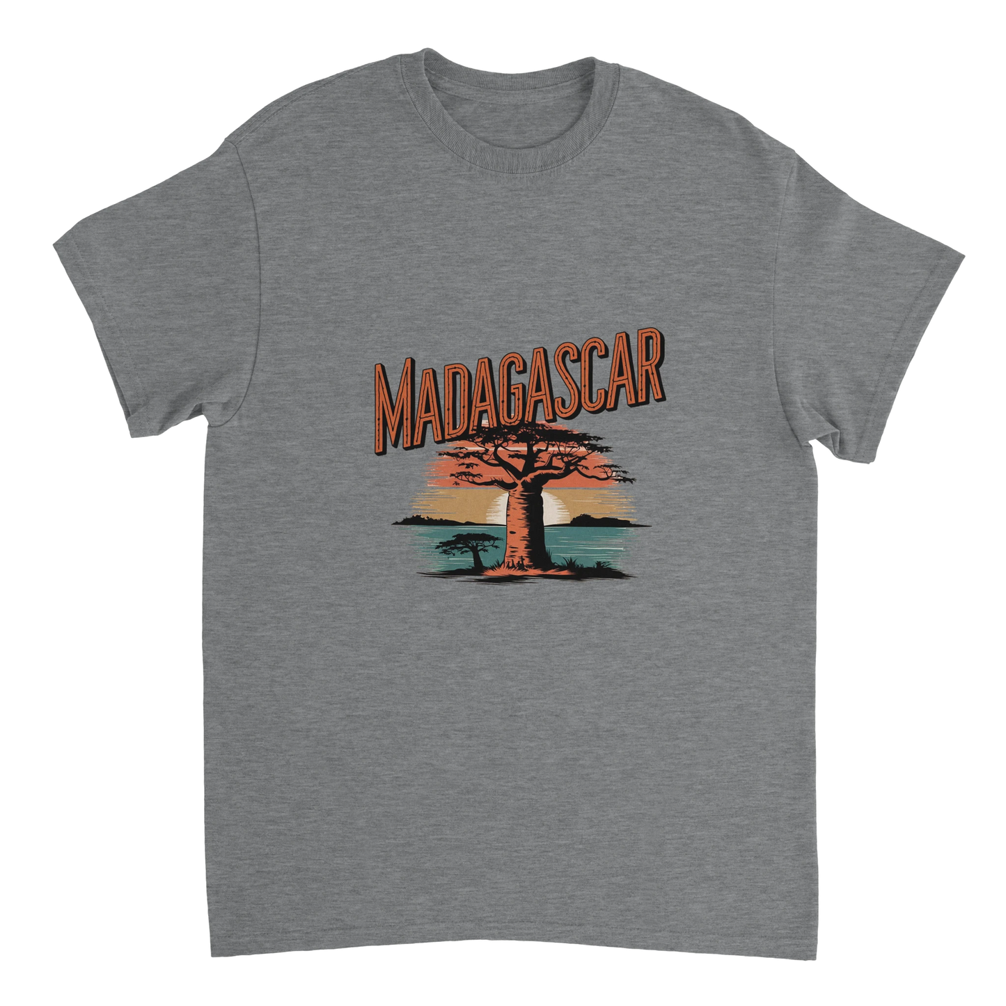 sport grey Madagascar Unisex Travel T-Shirt perfect for travelers and gift seekers
