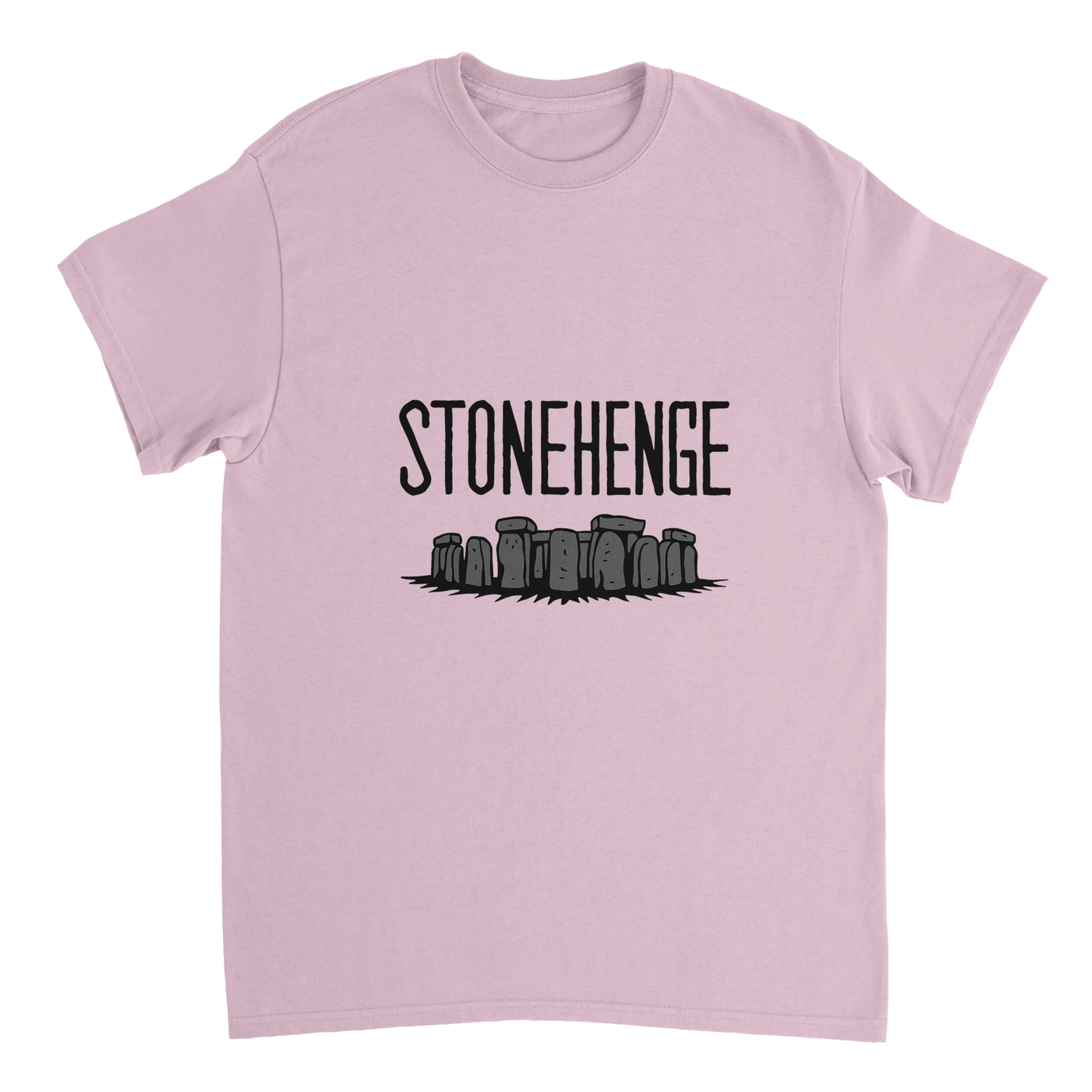 light pink Stonehenge England Unisex Travel T-Shirt perfect for travelers and gift seekers