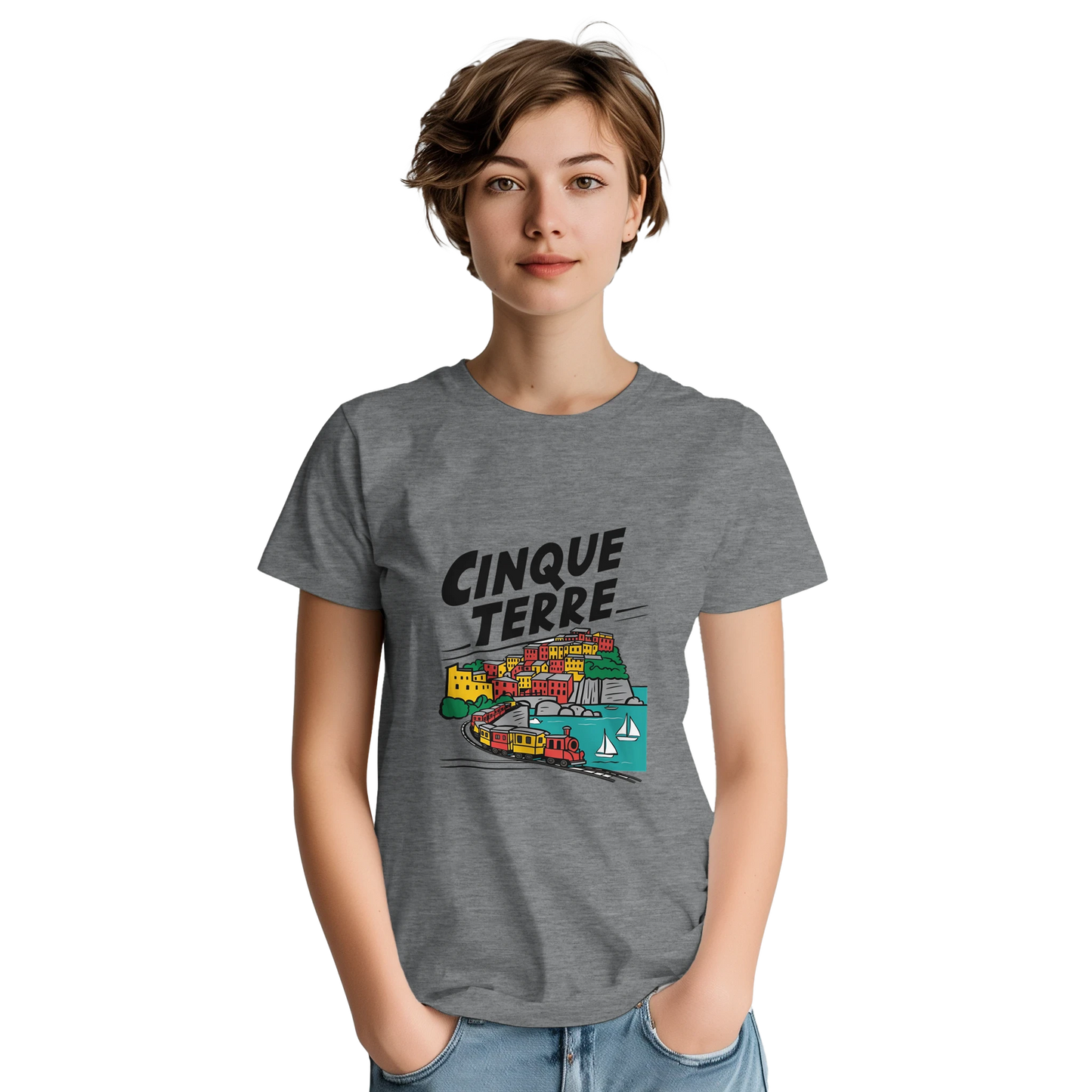 Cinque Terre Italy Unisex Travel T-Shirt perfect for travelers and gift seekers