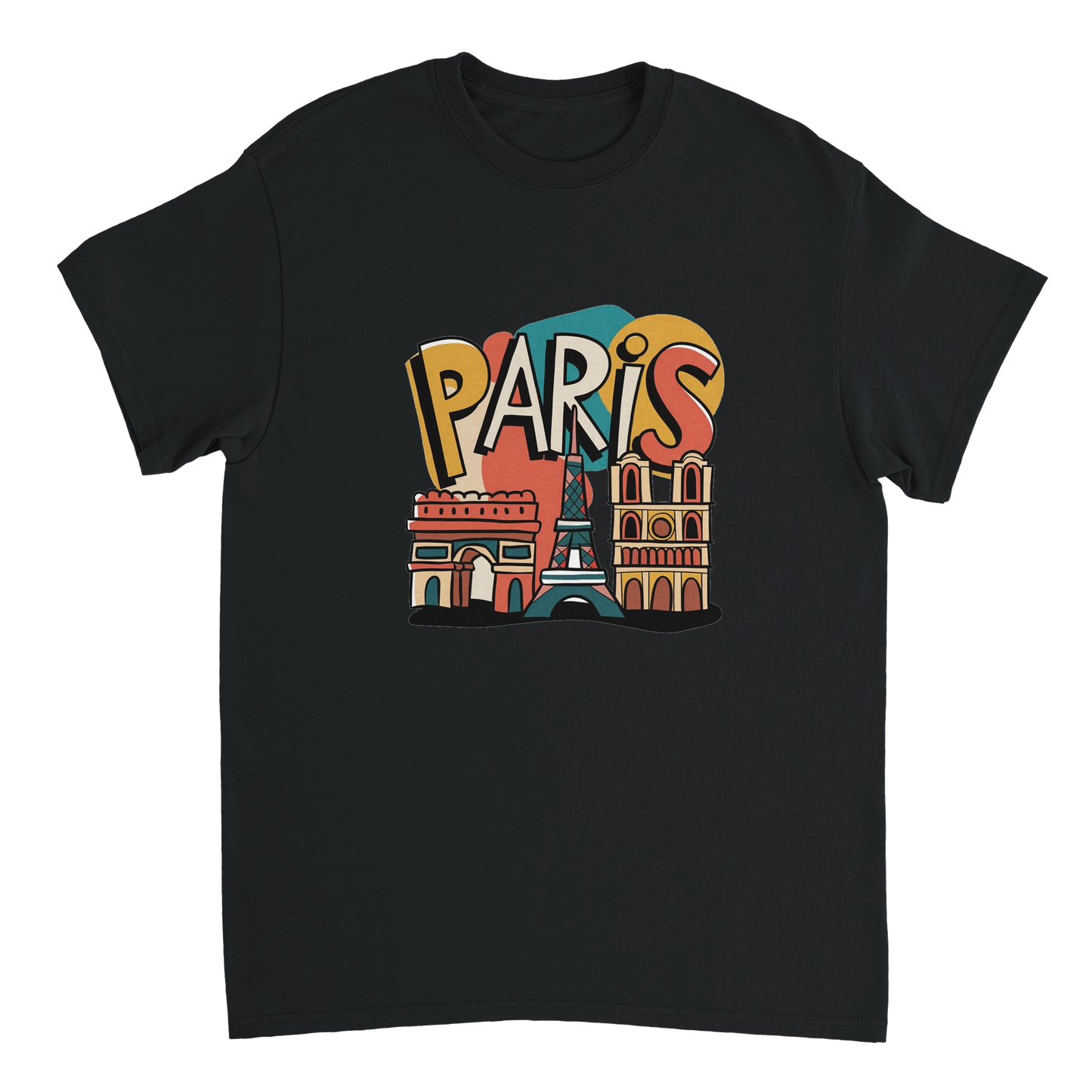 black Paris France Unisex Travel T-Shirt perfect for travelers and gift seekers
