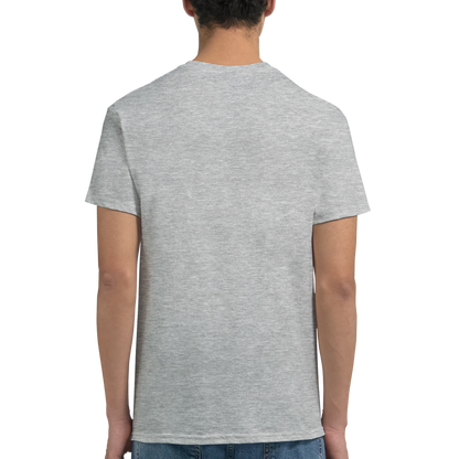 London England Unisex Travel T-Shirt featuring a man from the back perfect for travelers and gift seekers