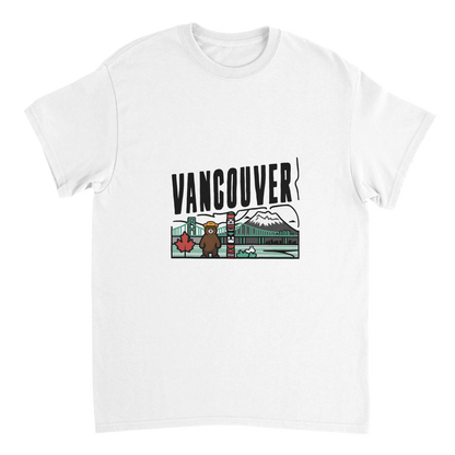 white Vancouver Canada Unisex Travel T-Shirt perfect for travelers and gift seekers