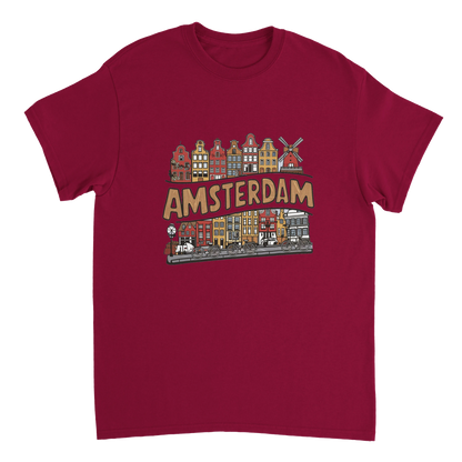 cardinal red Amsterdam Netherlands Unisex Travel T-Shirt perfect for travelers and gift seekers