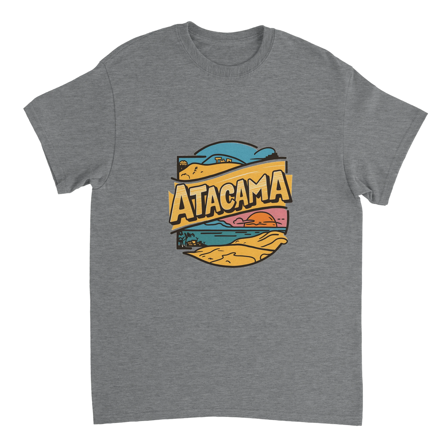 sport grey Atacama Chile Unisex Travel T-Shirt perfect for travelers and gift seekers