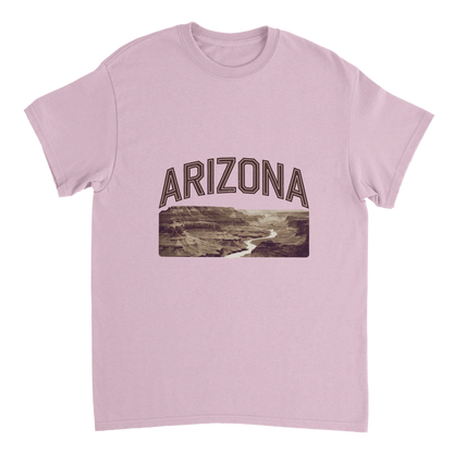 light pink Arizona USA Unisex Travel T-Shirt perfect for travelers and gift seekers