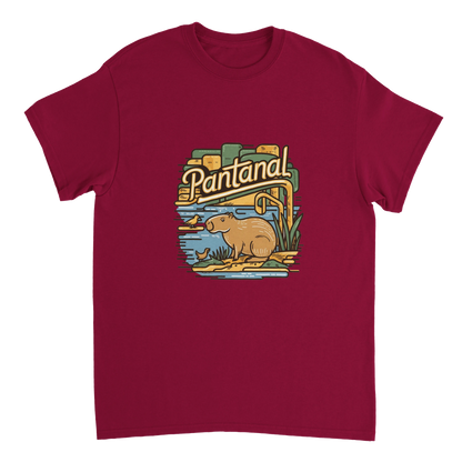 cardinal red Pantanal Brazil Unisex Travel T-Shirt perfect for travelers and gift seekers