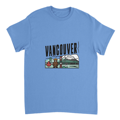 carolina blue Vancouver Canada Unisex Travel T-Shirt perfect for travelers and gift seekers