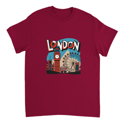 cardinal red London England Unisex Travel T-Shirt perfect for travelers and gift seekers