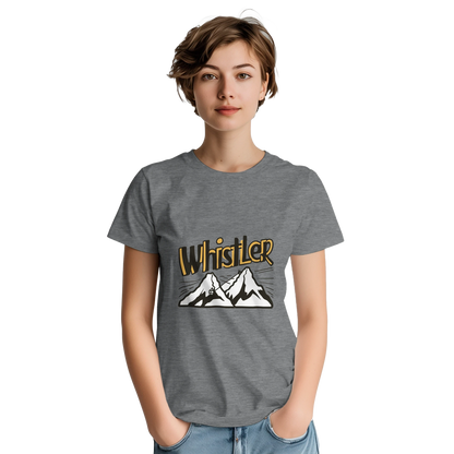 Whistler Canada Unisex Travel T-Shirt featuring a person perfect for travelers and gift seekers