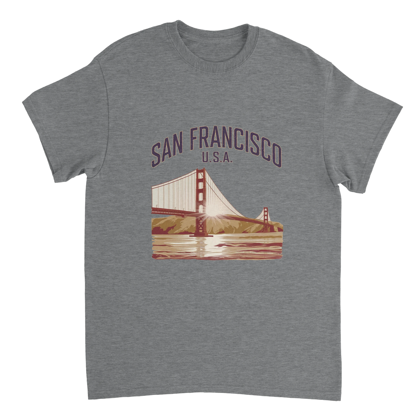 sport grey San Francisco USA Unisex Travel T-Shirt perfect for travelers and gift seekers