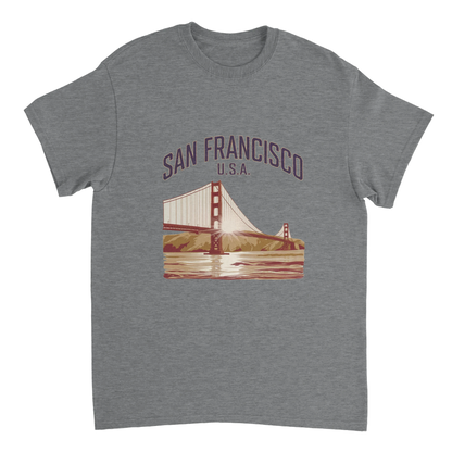 sport grey San Francisco USA Unisex Travel T-Shirt perfect for travelers and gift seekers