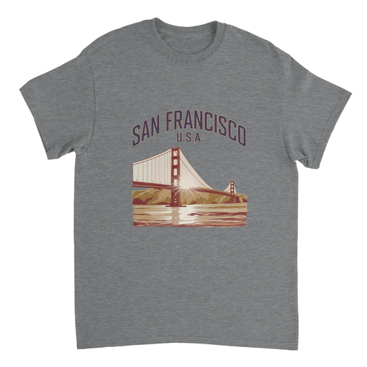 sport grey San Francisco USA Unisex Travel T-Shirt perfect for travelers and gift seekers