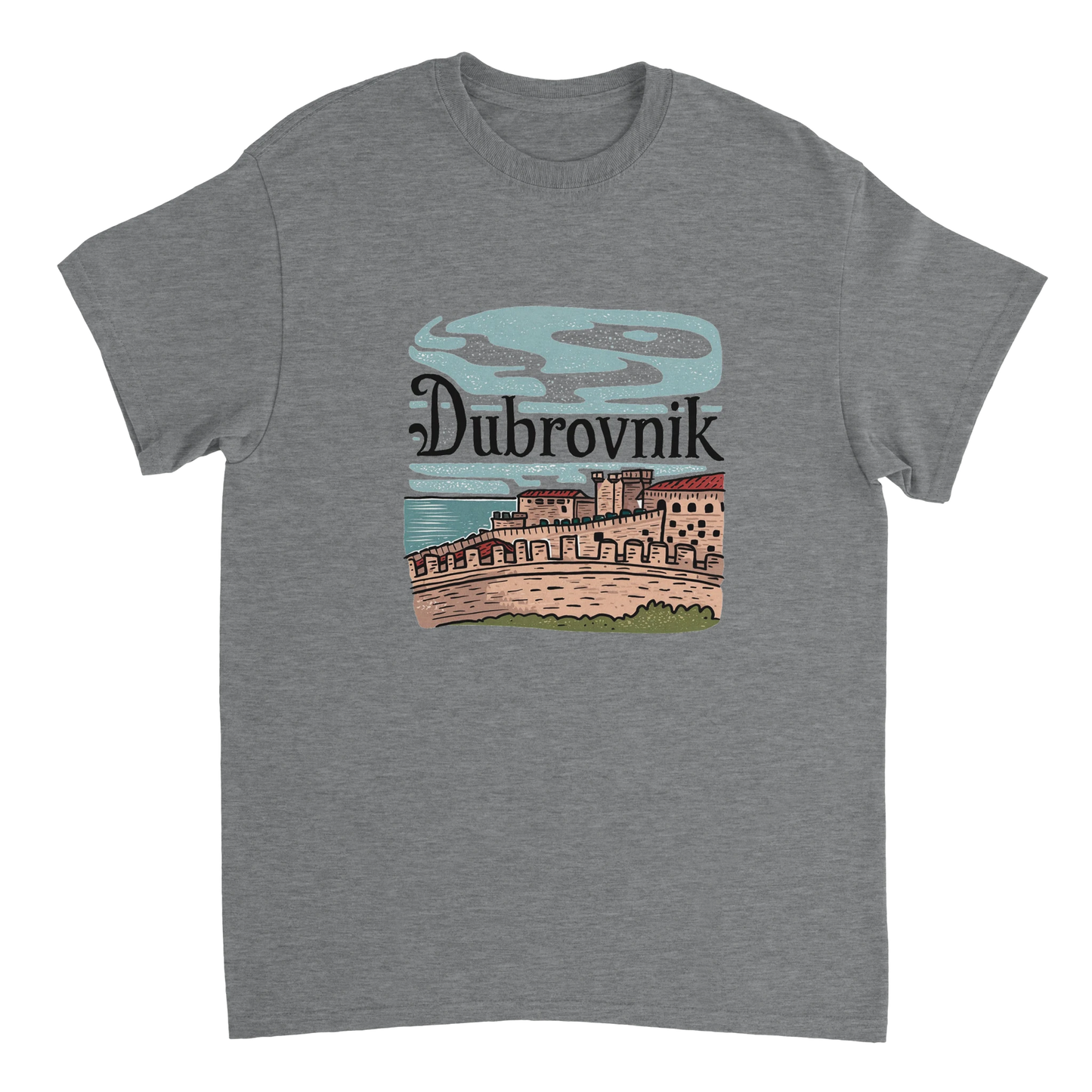 sport grey Dubrovnik Croatia Unisex Travel T-Shirt perfect for travelers and gift seekers