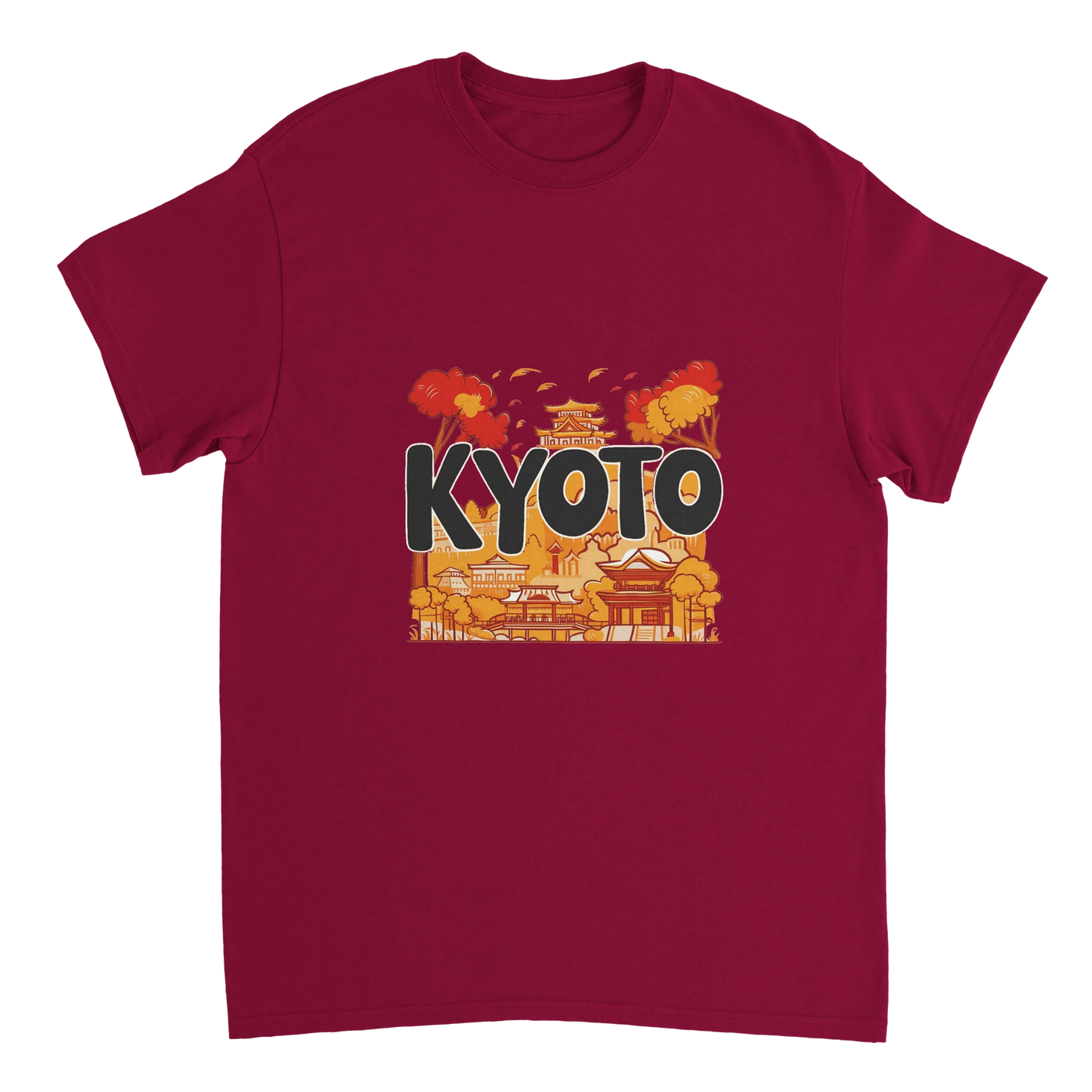 cardinal red Kyoto Japan Unisex Travel T-Shirt perfect for travelers and gift seekers