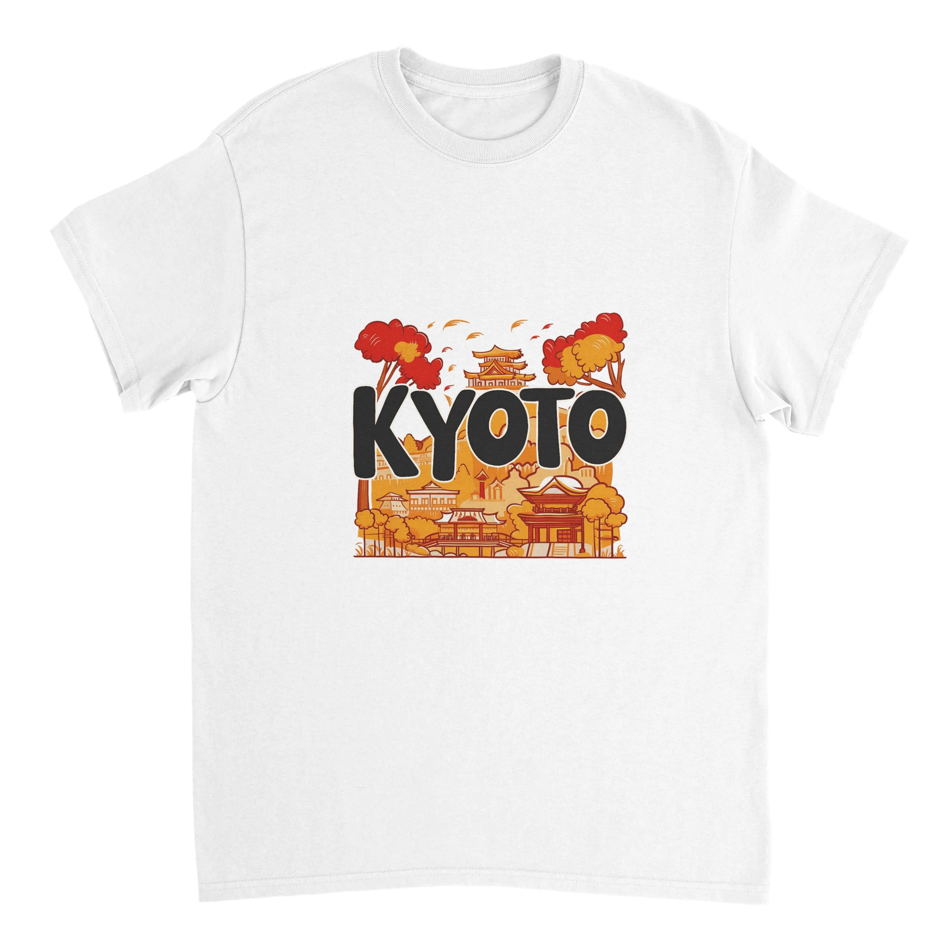 white Kyoto Japan Unisex Travel T-Shirt perfect for travelers and gift seekers