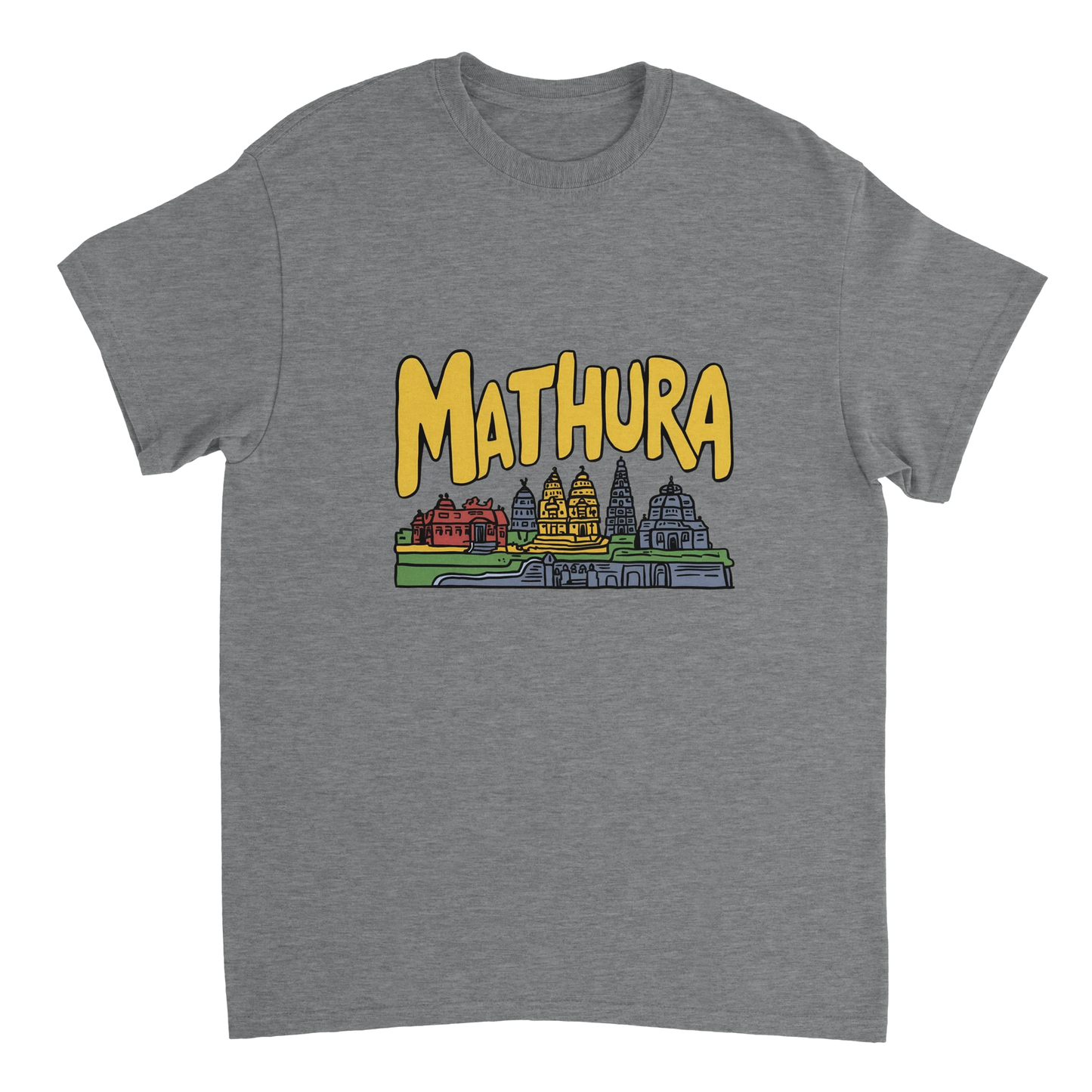 sport grey Mathura India Unisex Travel T-Shirt perfect for travelers and gift seekers