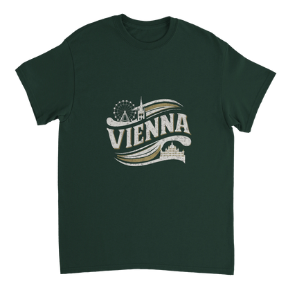 forest green Vienna Austria Unisex Travel T-Shirt perfect for travelers and gift seekers